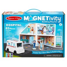 Melissa&Doug 瑪莉莎 磁力 建構娃娃屋, 醫院, 1盒