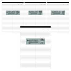 톡톡팬시 A4 수학 패드 노트, 그레이, 4개입