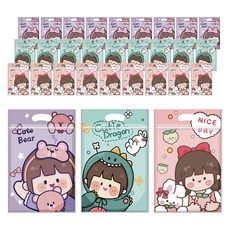 Dramavalue Cutie Girl 零食夾鏈袋包裝紙 隨機出貨, 1個, 50入