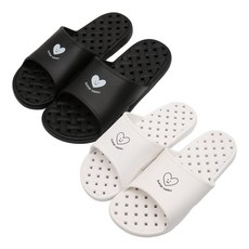 Sweet Home 超級開心浴室拖鞋 黑色 + 白色組合, 黑色+白色, 1個