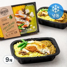 온더고 시금치 그린커리 & 탄두리치킨 (냉동), 300g, 9개