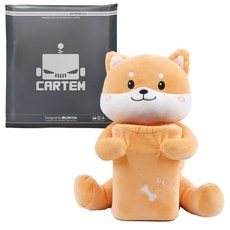 CARTEM Hug 汽車中控台面紙盒 & 垃圾桶 CT433, 1個, Hug 柴犬