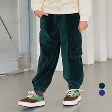 OWLEYBARN 男童坑條絲絨束口褲