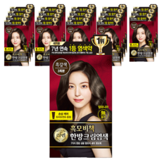 리엔 흑모비책 새치염색크림 한방염모제, 흑갈색, 20개