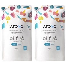 아토앤오투 1종 젖병 & 주방세제 리필 무향, 480g, 2개