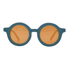 Grech&Co 兒童經典墨鏡二代 圓框 兒童太陽眼鏡 - 嬰幼童用, 18個月~6歲, 夜灰藍