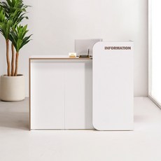 필웰 무노 매장 라운드 카운터 계산대 1200 방문설치, 화이트