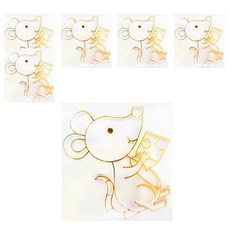 AMOS 阿摩司 S118 黃金鼠 壓克力模型版-小款, 6個