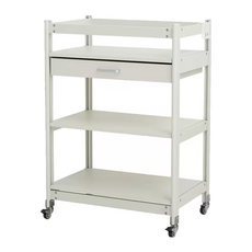 FAmILyLIFE 生活 航太鋁可升降三層附輪耐重置物架 FL-317 60 x 40 x 85.5cm, 3層, 白色