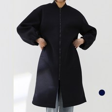 오슬 여성용 루즈핏 집업 롱 자켓