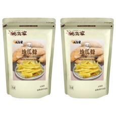 元氣家 地瓜脆條, 台灣製造, 香甜酥脆, 嚴選新鮮地瓜製成, 健康美味, 100g, 2包