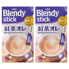 AGF Blendy 紅茶歐蕾 香濃皇家奶茶, 9.5g, 8包, 2盒