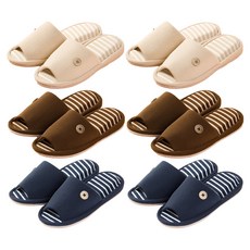 니토리 거실화 리버튼 3종 세트, 네이비, 브라운, 베이지, 2개