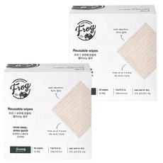 SINCERELY Frog 波浪紋拋棄式抹布 超級吸水 可重複使用多達10次, 50張, 2盒