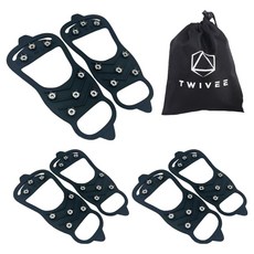 Hardizen 8爪防滑冰爪 6入, 黑色