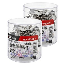 SDI 手牌 小幫手OA筒系列 銀色長尾夾, 19mm, 48個, 2罐