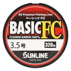 SUNLINE Basic FC 碳纖線 100% Fluorocarbon 前導線 320m 日本製, #3.5/14LB 新版, 1個