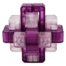 YouRPUZZLE 孔明鎖-封鎖-紫苑 L2747，挑戰空間智慧，激發邏輯思維, 1個