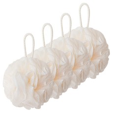 페르노엘 촘촘하고 부드러운 걸이형 버블 샤워볼 세트, 아이보리, 4개입, 1개