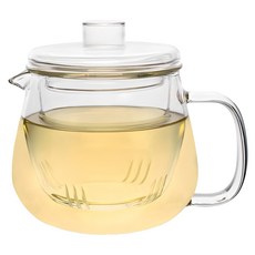 耐熱玻璃透明濾茶網茶壺, 單一顏色, 500ml, 1個