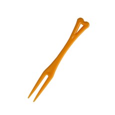 봄91 彩色迷你叉 黃色, 300入, 1個