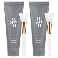 auau 竹炭微粒膠囊毛孔淨化泥膜 100g+面膜刷組, 2組