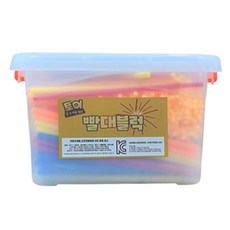 Toyloft 吸管積木 300p + 連接器 200p, 混合顏色