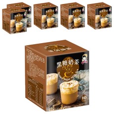 SIGNWIN 三得冠 黑糖奶茶粉 Set, 台灣嚴選黑糖, 簡單方便沖泡, 20g, 10入, 6盒