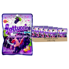 BOURBON 北日本 長條葡萄味軟糖, 50g, 10包