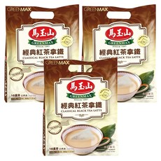 馬玉山 經典紅茶拿鐵 可回沖式奶茶 奶素 台灣製造, 20g, 16包, 3袋