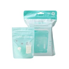 MOOIMOM 沐伊孕哺 站立式母乳儲存袋, 雙夾鏈封口設計, 立體站立式袋體, 伽瑪線滅菌, 30入, 1包