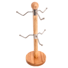 HOLA 和樂家居 原木馬克杯架 17 x 17 x 34.5cm, 原木, 1個