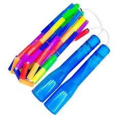 JFROPE 閃亮兒童彩虹珠跳繩, 藍色