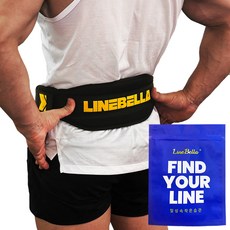 LineBella 可折疊健身腰帶 舉重護腰, 黃色, 1個