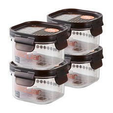 락앤락 비스프리 모듈러 밀폐용기, 4개, 260ml