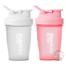 Shakebaby 搖瓶器 2 件套, 600ml, 白色, 粉色
