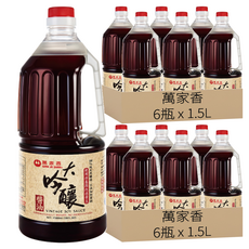 萬家香 大吟釀醬油 PE瓶裝, 1.5L, 12瓶