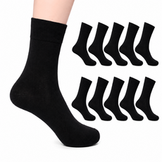AtoSocks 男士高級素色中筒襪10雙