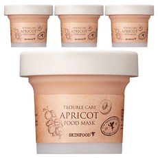 SKINFOOD 杏桃舒緩保濕面膜, 1罐, 4罐