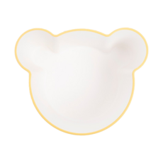 tak. 兒童小熊造型餐碗, PET, ABS樹脂, 日本製造, 黃色, 1個
