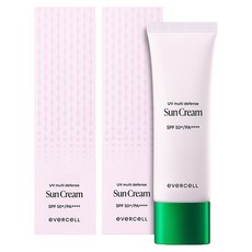 에버셀 유브이 멀티 디펜스 선크림, 45ml, 2개