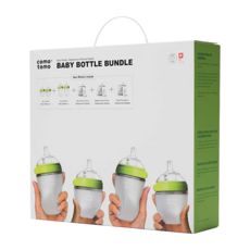 como tomo 奶瓶禮盒, 包含慢速奶嘴, 中速奶嘴, 快速奶嘴, 綠色, 1盒