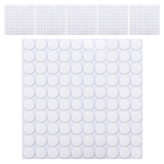 KONAME 高強度圓形雙面膠帶 10mm 4W138 100個, 透明, 6個