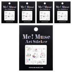 Me Muse 美甲裝飾貼紙 手足指甲尺寸設計 輕鬆打造完美指甲, 閃鑽 M3D010, 5包