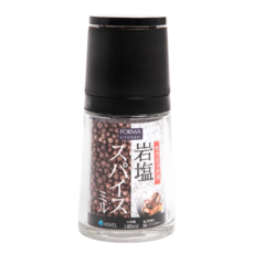 ASVEL FORMA 調味罐 岩鹽 納鈣玻璃PP不鏽鋼, 140ml, 1罐