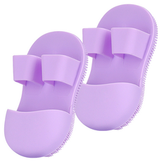 Bacogel 矽膠臉部去角質按摩手指套, 2個, 紫色