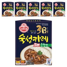 오뚜기 3일 숙성카레 순한맛, 200g, 6개