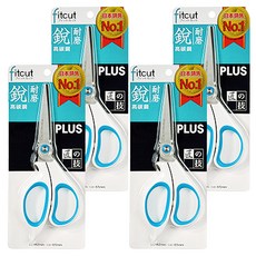 PLUS 普樂士 剪刀 中文 SC-165A, 藍色 + 白色, 4支