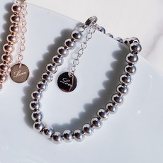 noid-b 禮物包裝 醫療鋼粗圓珠全鏈手鍊 附清潔布