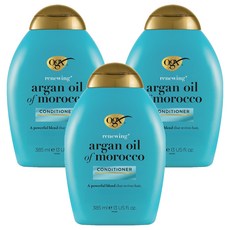 OGEX Renewing Plus 摩洛哥堅果油護髮素, 3個, 385ml